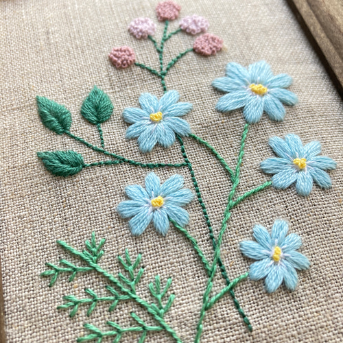 刺繍 壁掛け ハンドメイド frame ボタニカル刺繍フレーム 刺繡額 インテリア枠 壁掛け
