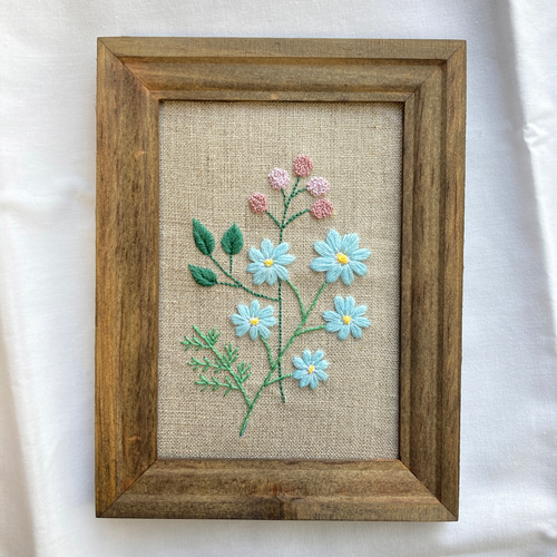frame ボタニカル刺繍フレーム 刺繡額 インテリア枠 壁掛け