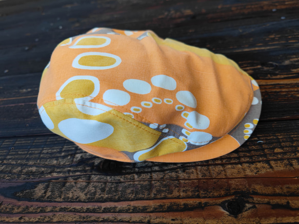 ドット柄(オレンジ)ハンチング(dat pattern(orange) hunting cap) ベレー帽・ハンチング blooming ...