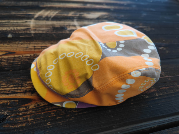 ドット柄(オレンジ)ハンチング(dat pattern(orange) hunting cap) 2枚目の画像