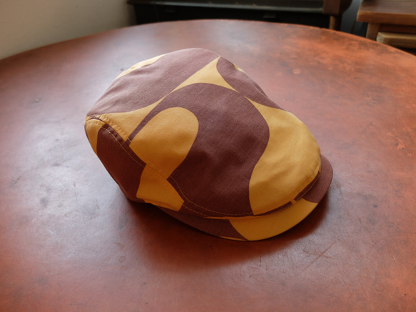 珈琲柄(小さいサイズ)ハンチング(coffee pattern(small size) hunting cap) 1枚目の画像