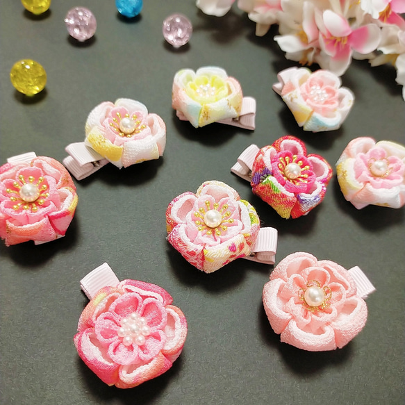 つまみ細工 髪飾り 滑り止め つまみ細工 髪飾り 滑り止め 雛祭り （ひな祭り用の髪飾りを簡単