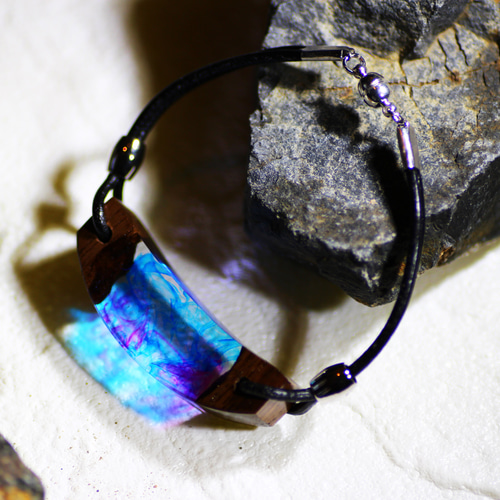 受注生産】Fusion / Bracelet ウッドレジンジュエリー ブレスレット