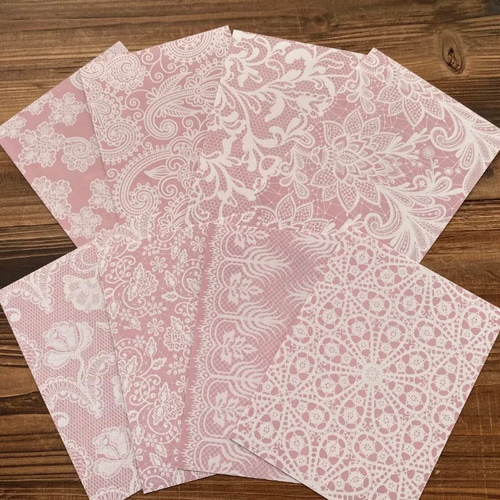 CP14】コラージュ素材 レース風 総柄 紙モノ おすそ分け デザイン