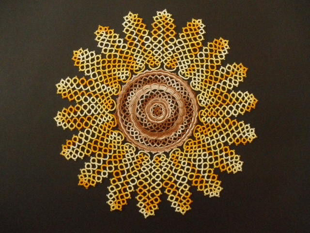 ひまわりのドイリー　大