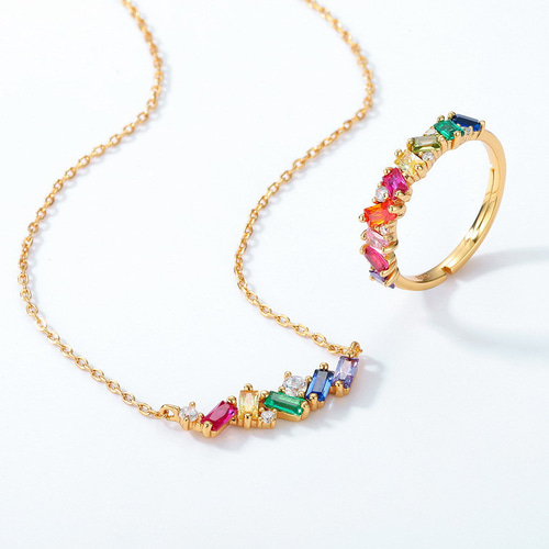 受注制作＞虹色のリング グラデーション プレゼント 自分にご褒美 R172  