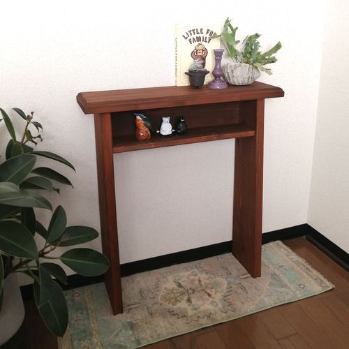 アンティークデザイン◾️革レザー天板 コンソールテーブル 飾り台 木製キャビネット アンティークデザイン革レザー天板 コンソールテーブル 飾り台 木製