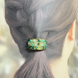 ガラスビーズを使ったポニーフック【トライアングル】 12枚目の画像