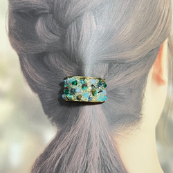 ガラスビーズを使ったポニーフック【トライアングル】 10枚目の画像