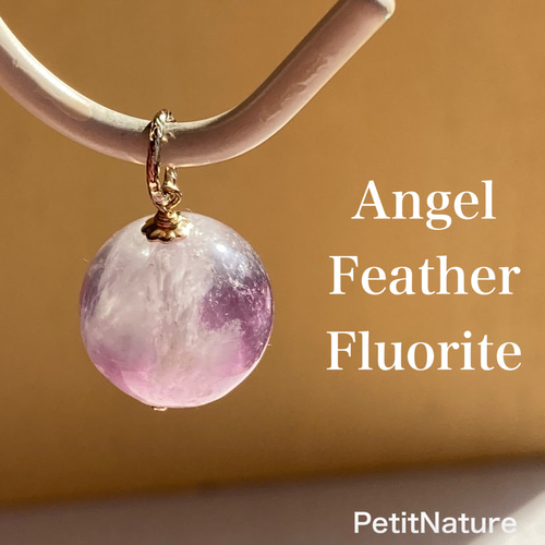人気！ エンジェルフェザーフローライトのペンダントトップC  