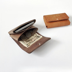 【ミニマムウォレット】本革 イタリアンレザー ミニ財布 小型財布 ミニウォレット 5枚目の画像