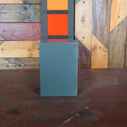 マットグレーでアイアンなコレクションBOX♪ 100×150×150mm □型 壁取付け型 塗装色変更可 3枚目の画像