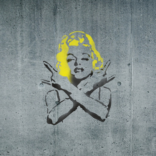 BANKSY調 バンクシー調 マリリン・モンローステンシルシート 型紙