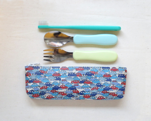 箸袋歯ブラシ入れカトラリーケース音符リボン