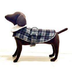 犬服　イングランドチェック　コート 4枚目の画像
