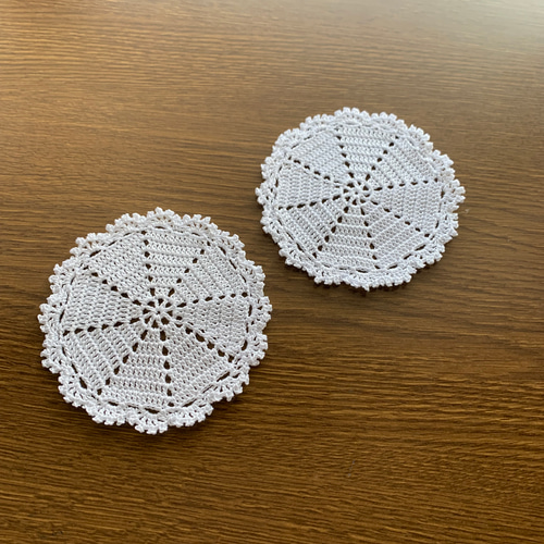 レース編み コースター 金票40番レース糸使用 コースター suu 通販