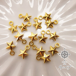 15個セット】 小さな 星 チャーム （ 金色 / ゴールド ） チャーム  