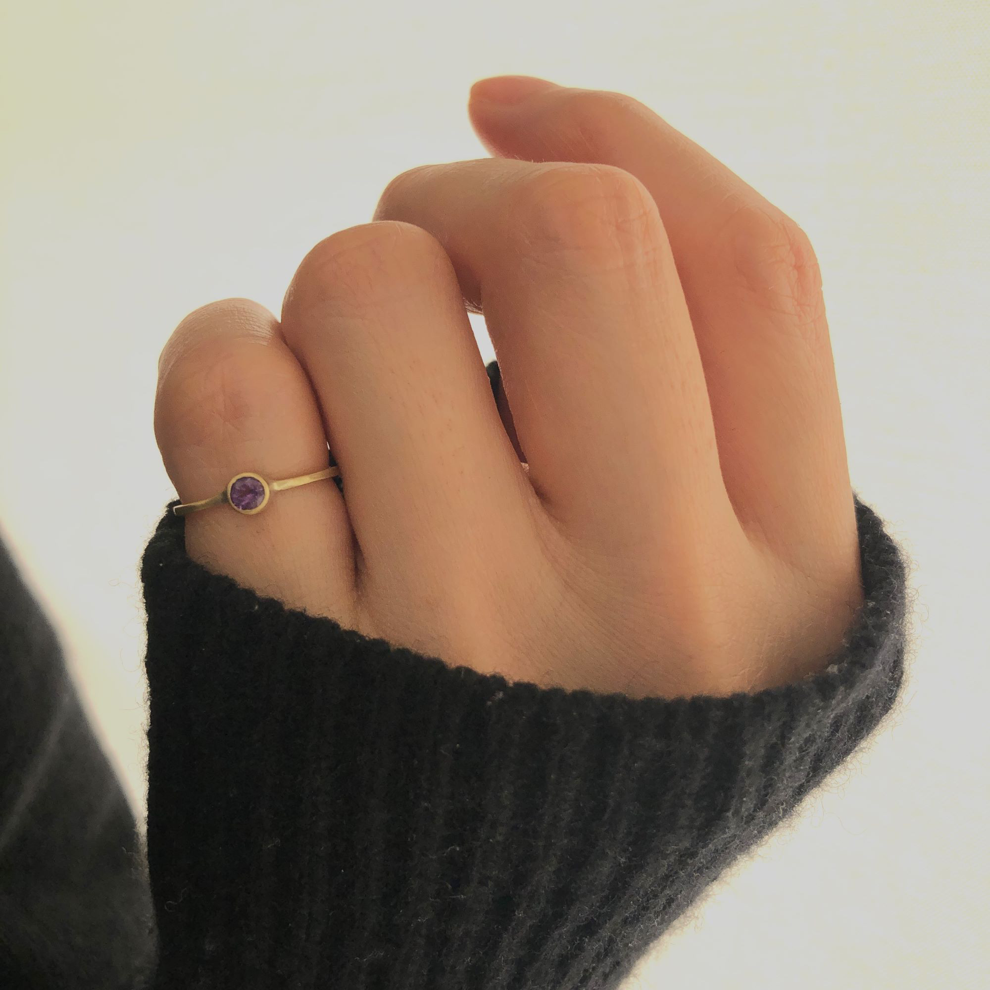 antique style ring brass アメジスト/アンティーク風/天然石/真鍮/指輪/リング
