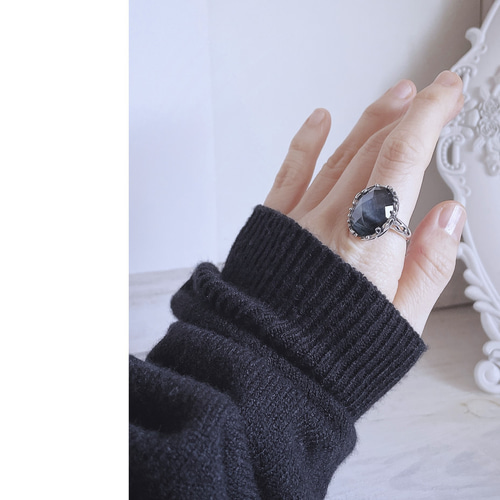 ブルータイガーアイ クリスタル silver925 リング ＊18mm 指輪