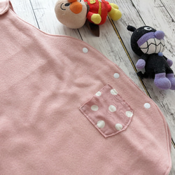 新生児～3歳ごろまで着られる　冬用　暖かい　スリーパー　ピンク 2枚目の画像