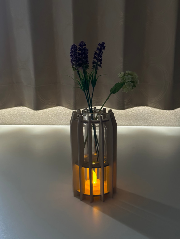 木製花瓶ランプ　 4枚目の画像