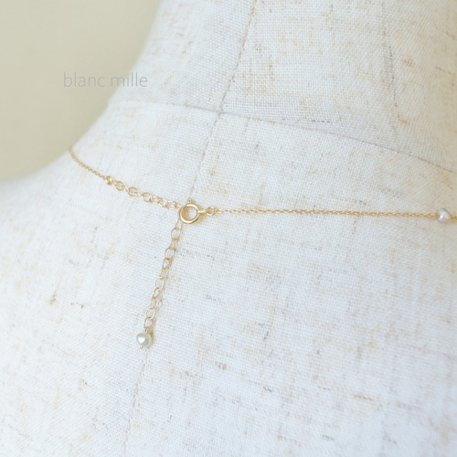 No.1893○*アコヤケシパール K18ステーションネックレス○*18金