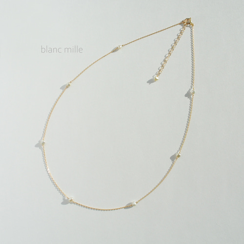 No.1893○*アコヤケシパール K18ステーションネックレス○*18金