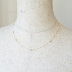 No.1893○*アコヤケシパール K18ステーションネックレス○*18金