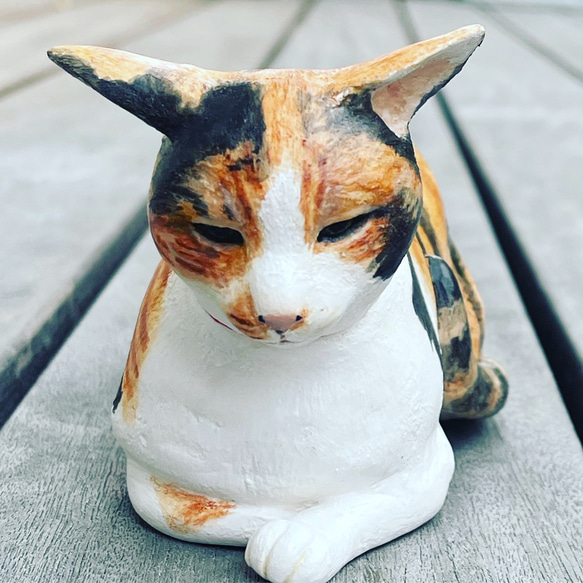 【オーダーメイド】ニャンコモニュメント愛猫オリジナル 世界に一つ 17枚目の画像