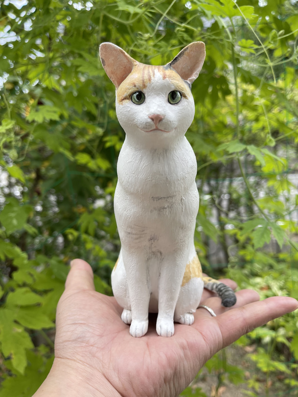 【オーダーメイド】ニャンコモニュメント愛猫オリジナル 世界に一つ 1枚目の画像