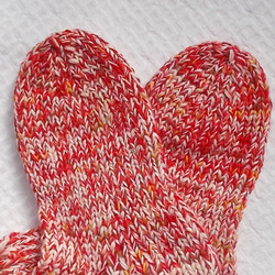 23～24㎝くらいの方用 厚手の手編み靴下 ウール100％ 毛糸を約215グラム使用した分厚い靴下（57） 5枚目の画像