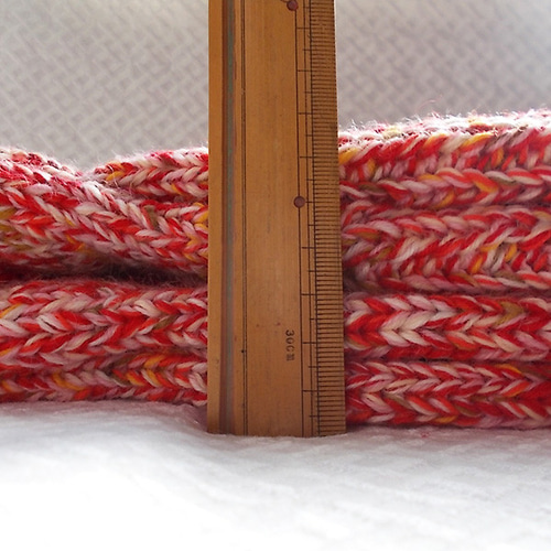 25.5~26.5㎝くらいの方用 厚手の手編み靴下 ウール100％ 毛糸を