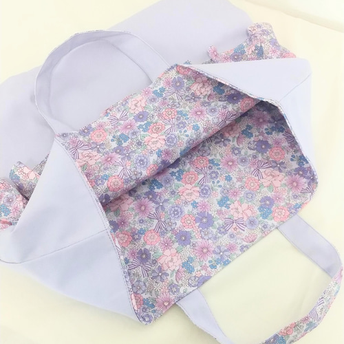 お名前刺繍可能♡セット割☆入園・入学3点セット＊パープルの花