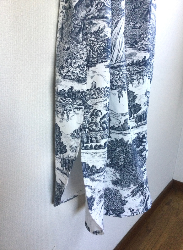 Toile de jouy バックルベルト付き　シャツ風ワンピース【Versailles】 6枚目の画像