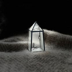 「冬room」-① ステンドグラス　オブジェ 4枚目の画像