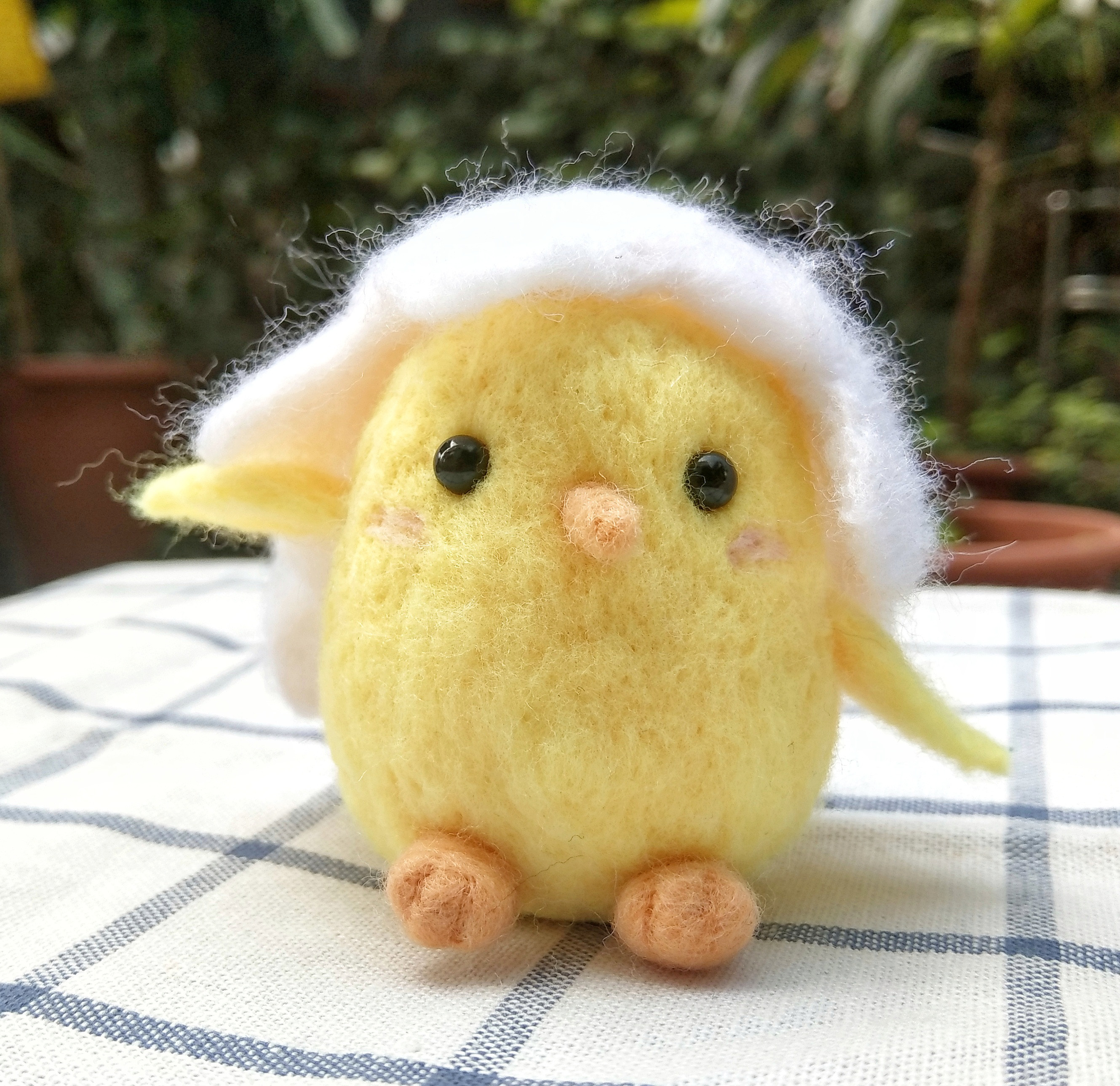 羊毛フェルト 動物園 たまごの殻 たまご ひよこ 羊毛フェルト Dirty