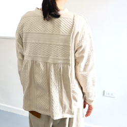 asymmetric overlap aran cut-sew 7枚目の画像