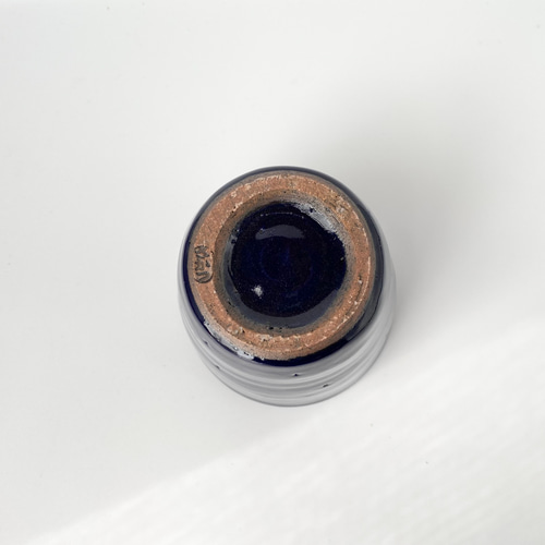 瑠璃色のフリーカップ 焼酎にも【手仕事 民藝 和 陶器】 湯呑み 酒津焼