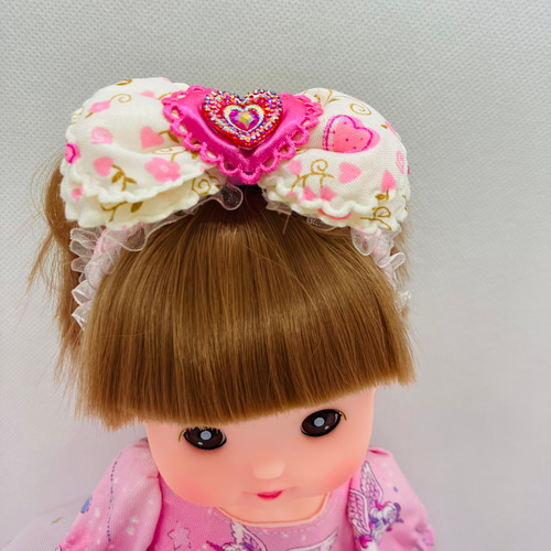 メルちゃんのお洋服 ユニコーン柄とお星さまのワンピースドレス リボン 