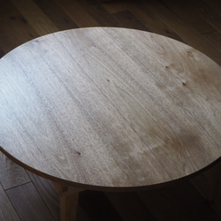 【展示品セール】クルミのちゃぶ台　直径76cm　折り畳み式　ローテーブル 5枚目の画像