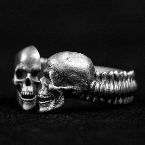 シルバースカルリング 925 送料無料 silver skull ring シルバー 925 スカル リング