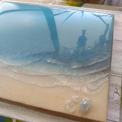 『okinawaの海を感じる』朱利桜 beachレジンアート 4枚目の画像
