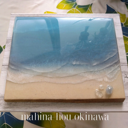 『okinawaの海を感じる』朱利桜 beachレジンアート 1枚目の画像