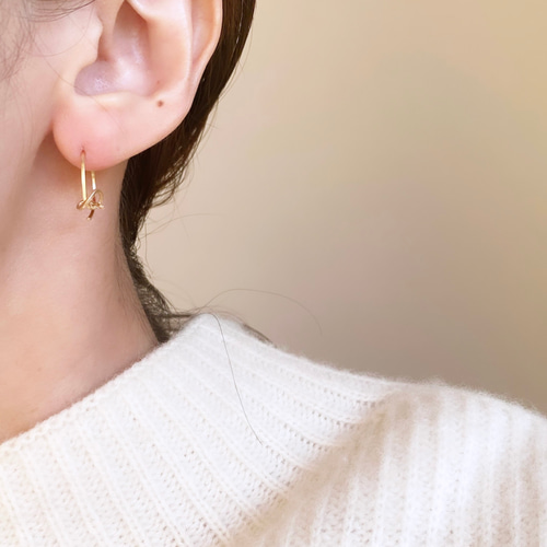 14kgf AND 2way キャッチレス フープピアス ピアス（フープ） f  