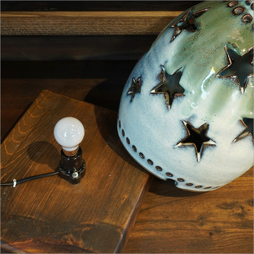 【美品】陶器 ランプ 間接照明 オブジェ アンティーク レトロ