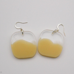 【グラデーションシリーズ】イエローグラデーションピアス#handmadeearrings 2枚目の画像