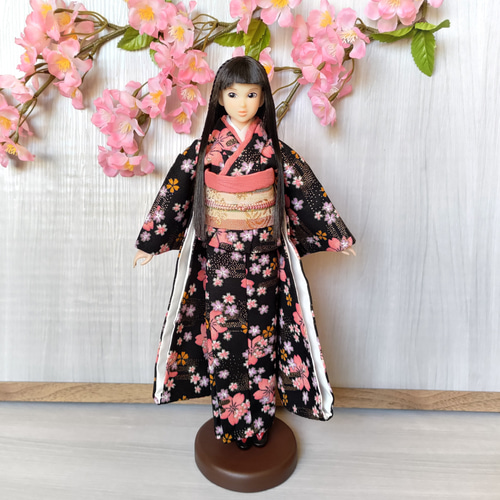美品未着用 単衣 着物 銀通し トールサイズ“晴れ化粧に桜吹雪 美品未着用 単衣 着物 銀通し トールサイズ“晴れ化粧に桜吹雪