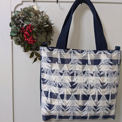 ミナペルホネントートbag【rosy/gray＆tambourime】ローズ＆タンバリン