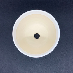 【ご予約者様専用】植木鉢　〜削り模様の白色・八角形の受け皿付き〜 5枚目の画像