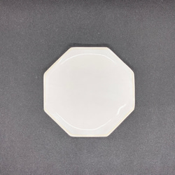 【ご予約者様専用】植木鉢　〜削り模様の白色・八角形の受け皿付き〜 10枚目の画像